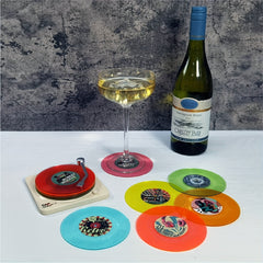 Vinyl Record Coasters Hip Hop Punk Rock Music Cup Coasters
