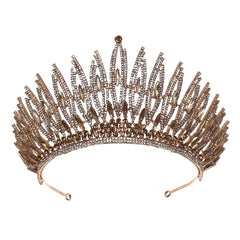 Gothic Wedding Crown Silver Bridal Crown Crystal Birthday Party Crown