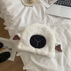 Sheep Ear Plush Beanie Warm Fisherman Hat for Winter
