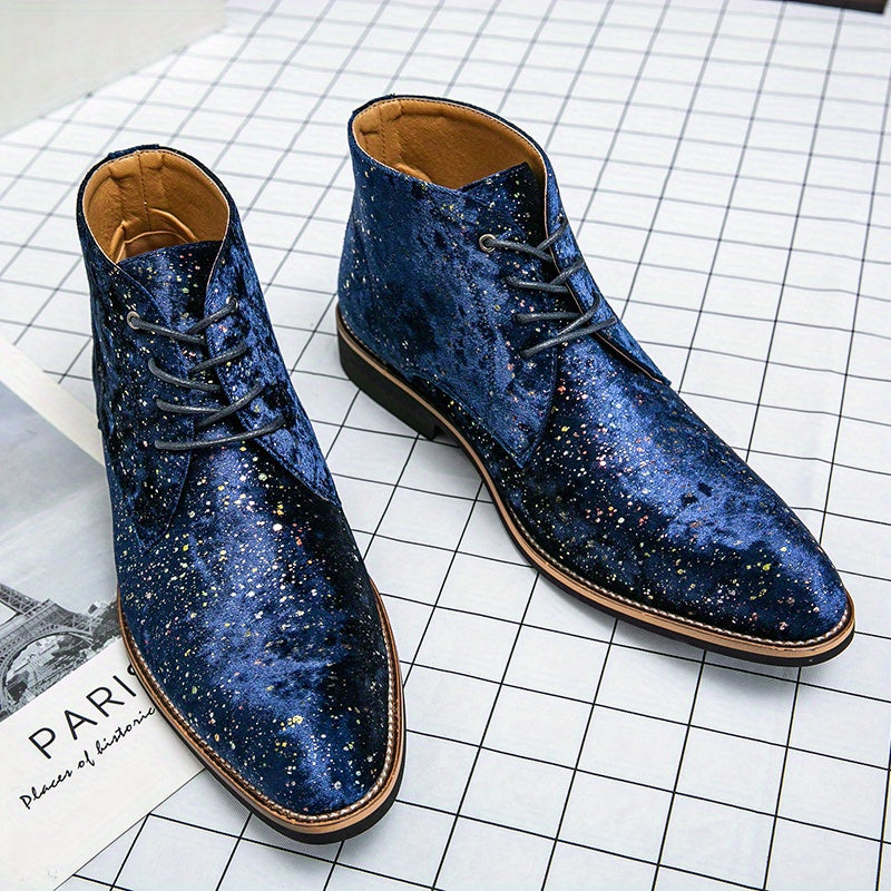 Women's Glitter Mid Top Pointed Toe Oxfords
