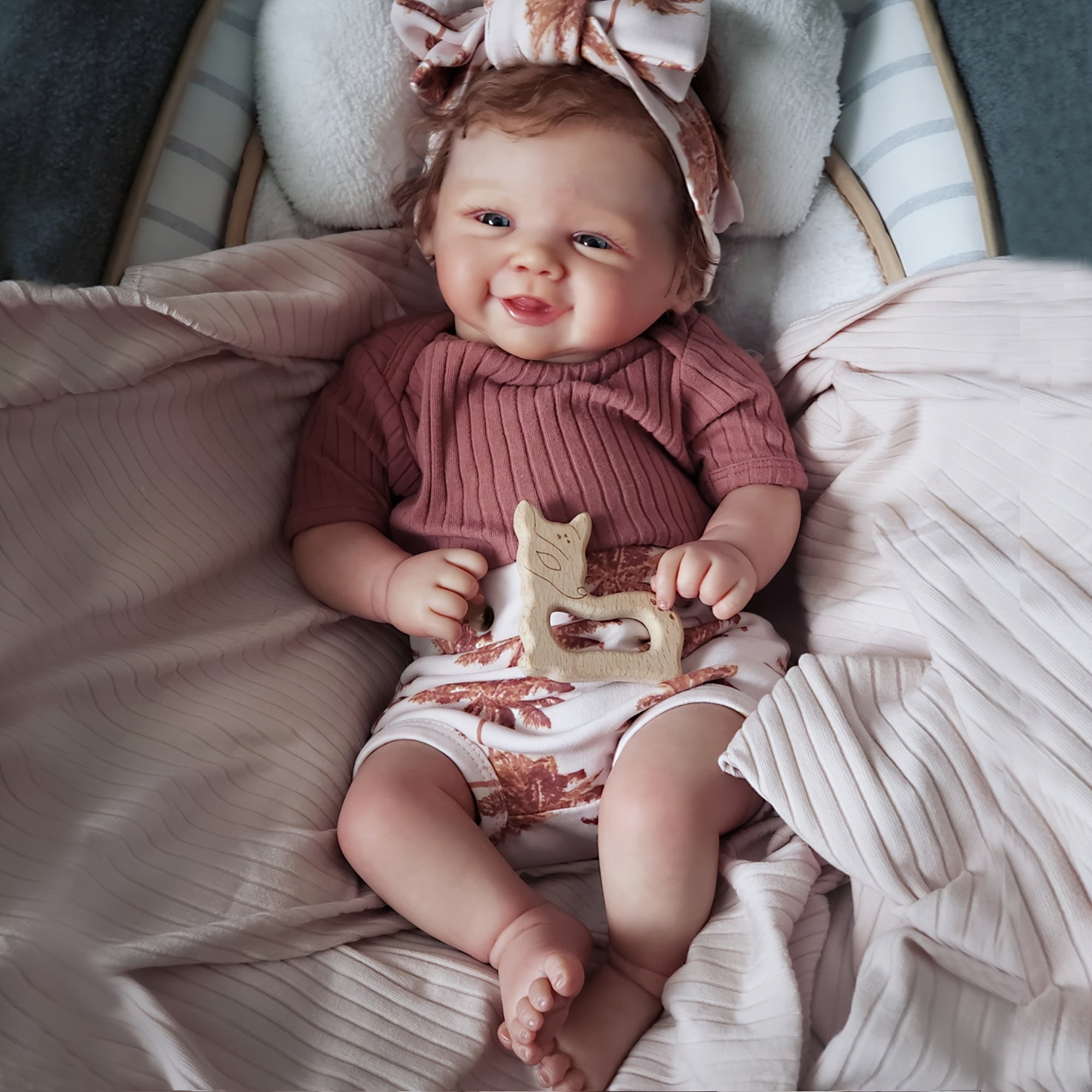 18 Inch Reborn Child Doll with 3D Painted Features & Soft Vinyl Body