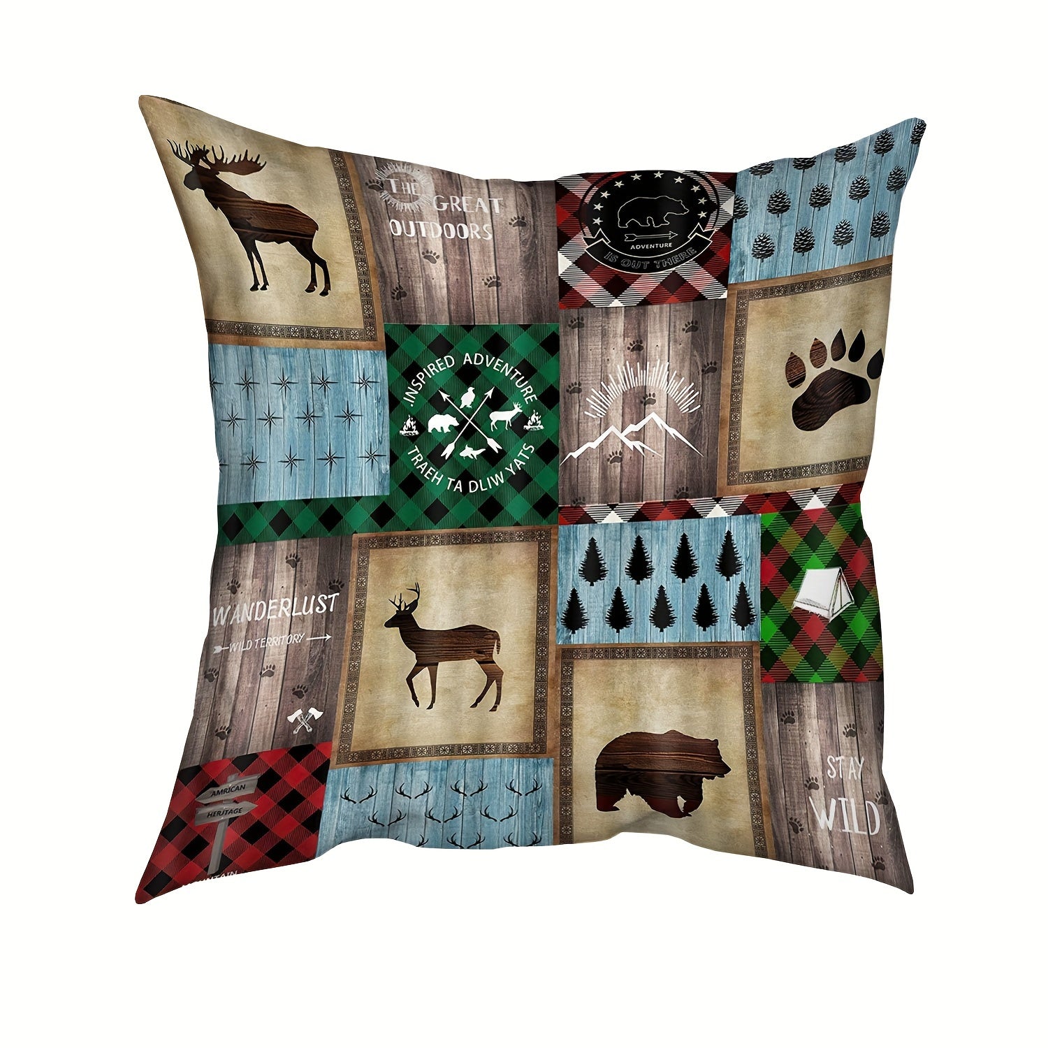 4PCS Christmas Plaid Throw Pillow Cover for Cushion Bed Couch Sofa