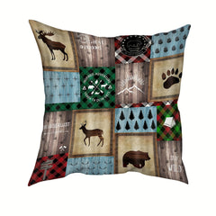 4PCS Christmas Plaid Throw Pillow Cover for Cushion Bed Couch Sofa