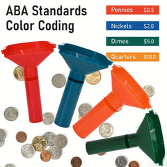 150 Flat Striped Coin Wrappers & 4 Sorters Tubes
