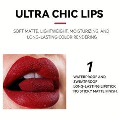 6pc Matte Velvet Lipstick Set in Pink Red Nude Shades