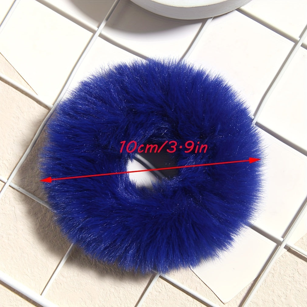 Faux Rabbit Fur Hair Scrunchies Elastic Hair Band 1pc