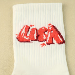 3 Pairs Letter Print Socks Comfy & Breathable Women's Stocking