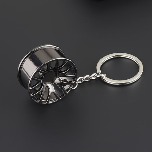 2pcs Mini Metal Tire Keychain Pendant for Car Keys Backpacks Wallets