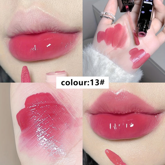 Bear Mirror Lip Glaze Film Waterproof Lip Gloss