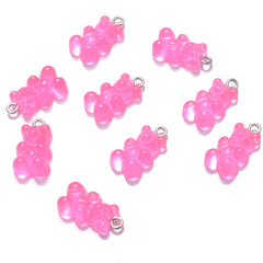 10pcs 10x20mm Bear Charms Acrylic Pendant Jewelry Making Supplies