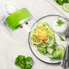 4in1 Veggie Spiralizer Manual Zucchini Noodle Maker Multifunctional