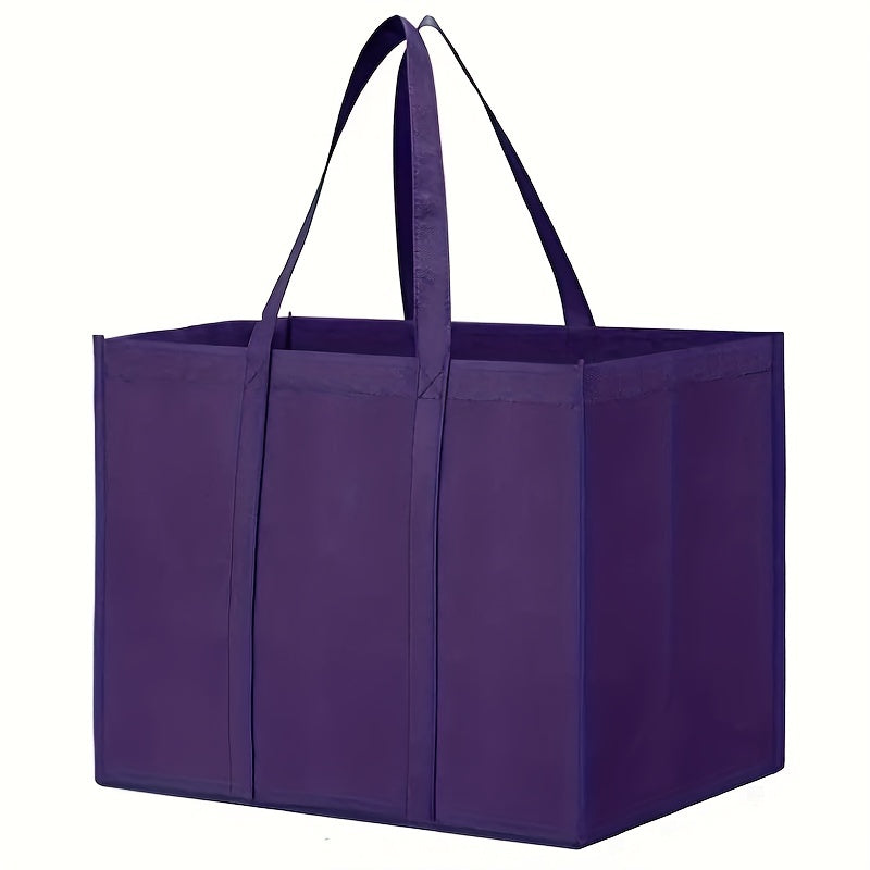 Non-woven Reusable Storage Bag Large Foldable Tote with Long Handle