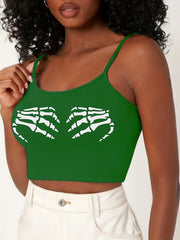 Skeleton Hand Print Sleep Tops