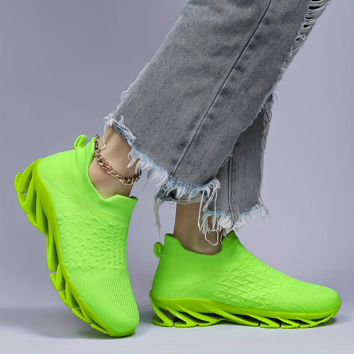 Women's Mesh Non-slip Running Shoes with Shock Absorption