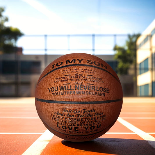 Size 7 Printed Basketball Ball, Birthday Gift for Training