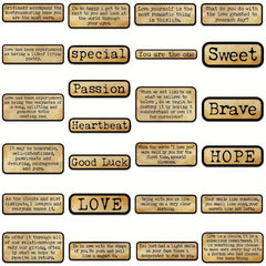 50pcs Retro English Phrases Waterproof Stickers for Water Bottle Laptop