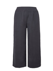  Solid Wide Leg Trousers Elastic High Rise Stretch Pants