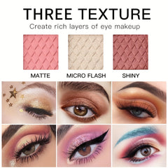 Eyeshadow Palette with Shimmer Matte Decolorize Options