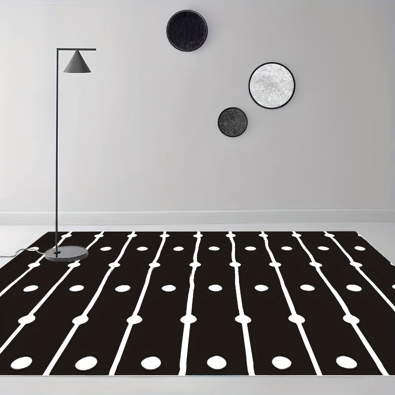 Large Striped Carpet for Children's Seating Area