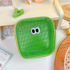 Large Eye Mesh Makeup Bag Travel Toiletry Bag Cosmetic Storage