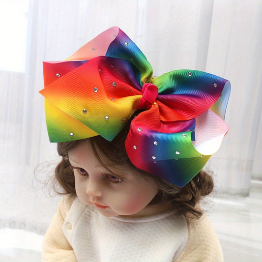 Girls Large Bow Rhinestone Hairpin Princess Hair Accessories
