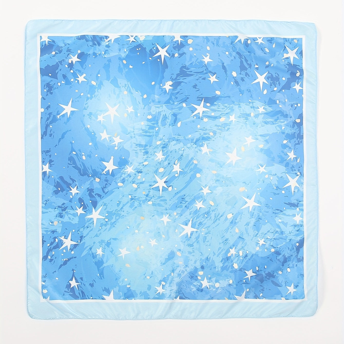 Stars Print Bandana Casual Square Scarf Women Neckerchief Head Wrap