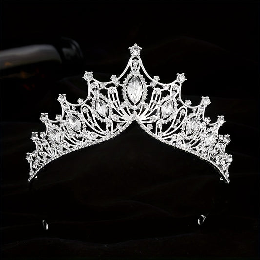 Crystal Headband Bridal Silvery Hair Band Princess Crown Head Jewelry Hair Acces