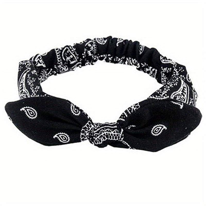 Boho Style Headband Cross Knotted Hair Band Stretchy Bandana