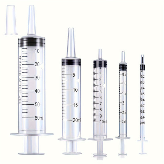 2pcs 60ML Sterile Liquid Syringe Easy to Use Plastic Garden Syringe