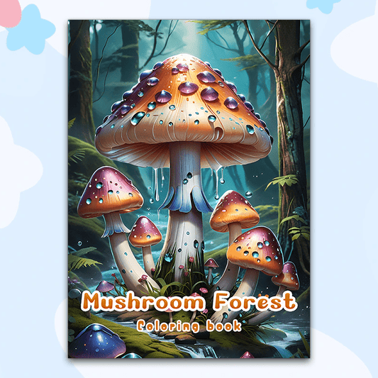 Mushroom Forest Coloring Book - 24 Pages
