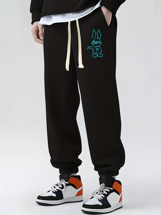 Rabbit Hero Drawstring Sweatpants Loose Fit Casual Joggers For Men