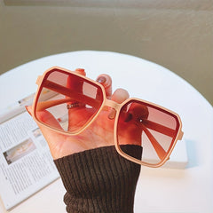 Large Square Sunglasses for Women Men Casual Gradient Anti Glare Glasses
