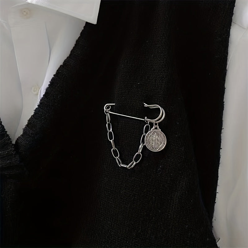 Minimalist Tassel Chain Brooch Pin Clothes Accessories