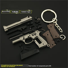 Mini M92F Pistol Toy Model Pendant Removable Assembly Parts