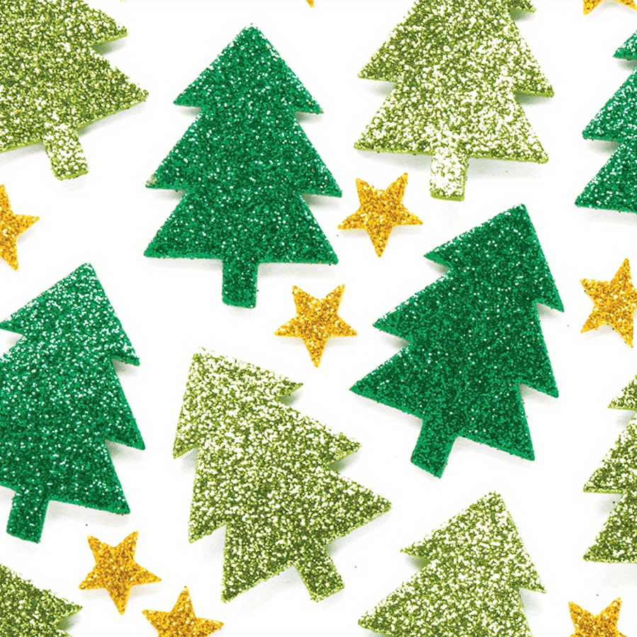 100pcs Christmas Tree Foam Stickers Self Adhesive Party Crafts
