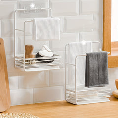Kitchen Rag Rack Iron Wall Hanging Sponge Storage Rack