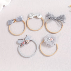 5pcs Baby Girls Flowers Bow Butterfly Headband Elastic Hairband