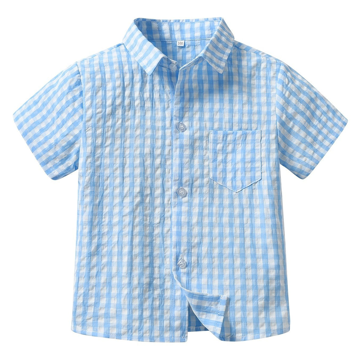 Boys Short Sleeves Button Casual Summer Shirt