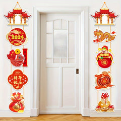 Spring Party Door Banner Happy Spring Door Couplets Holiday Decoration