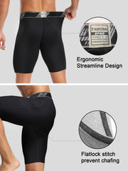 HOPLYNN Compression Shorts Men Spandex Sport Athletic Workout Running Baselayer