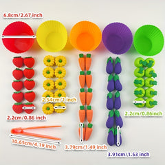 Colorful Fruit & Vegetable Rubber ABS Educational Toys