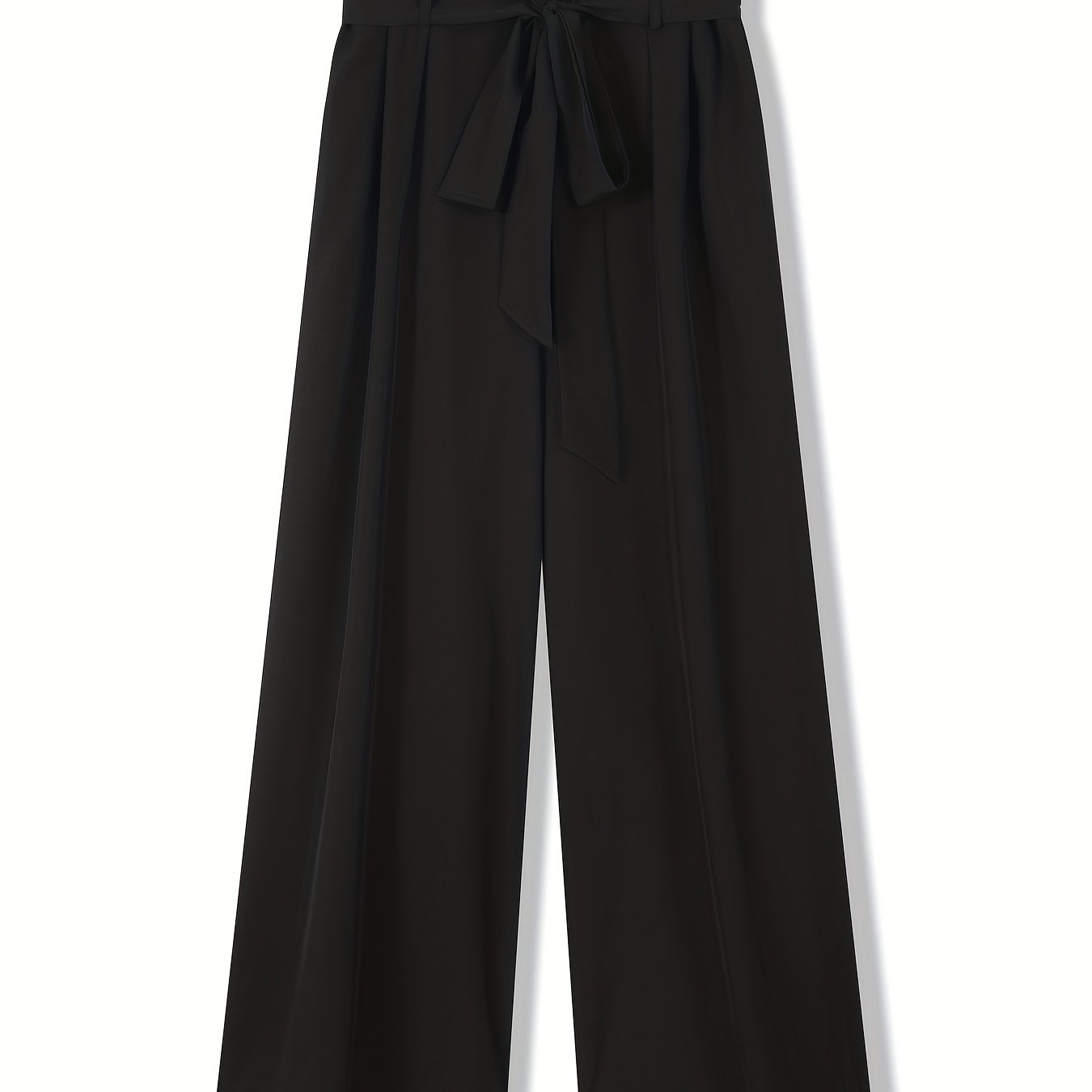  Women's High Rise Wide Leg Trousers With Belt