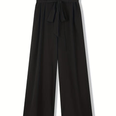  Women's High Rise Wide Leg Trousers With Belt