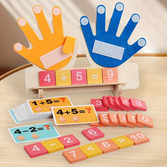 Colorful Wooden Finger Counting Board for Toddlers 3-6