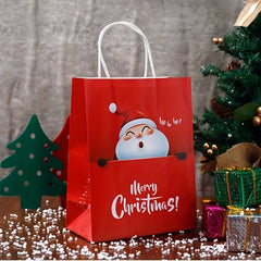 6pcs Christmas Gift Bag Paper In Random Styles Portable
