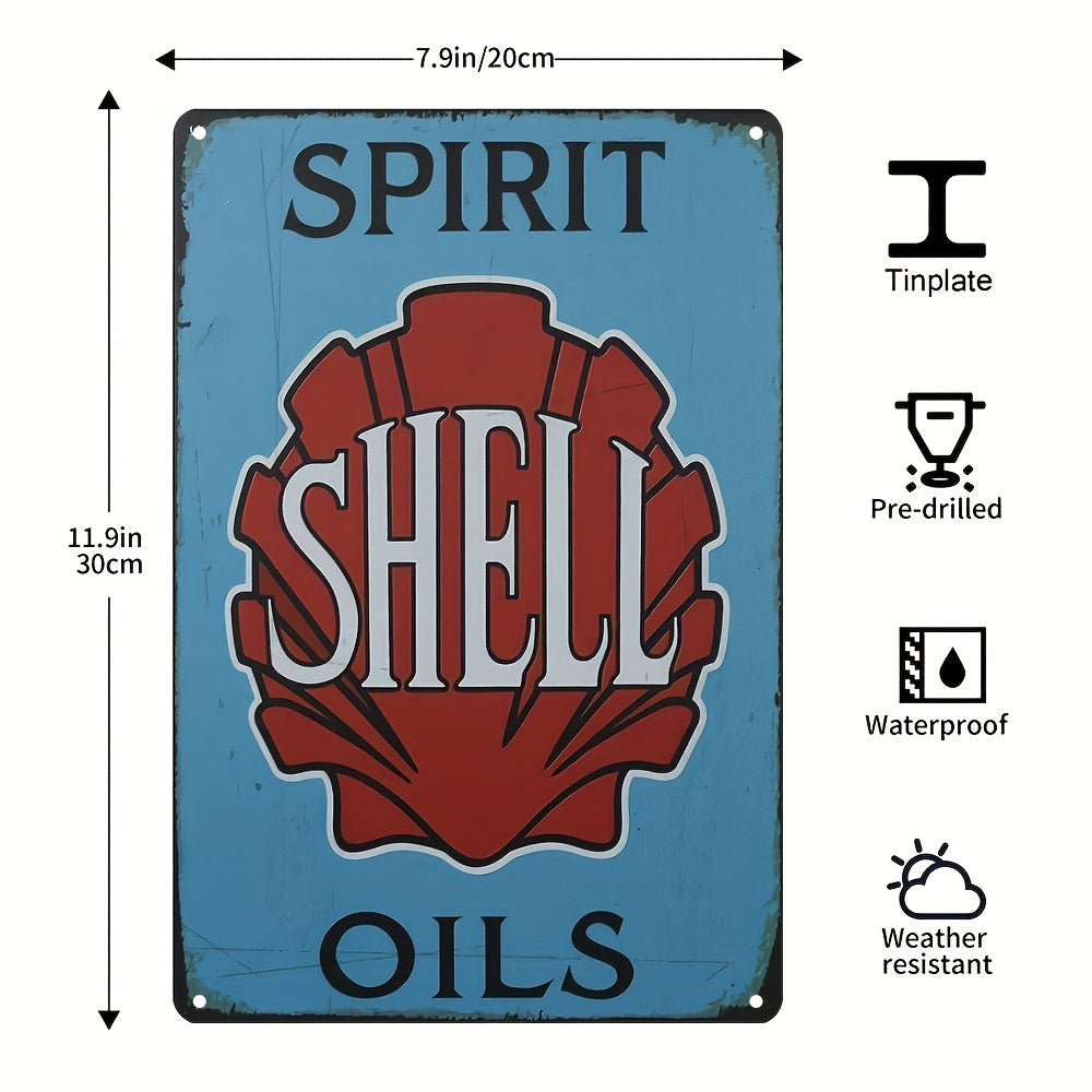Shell Gasoline Tin Sign for Home Garage Bar Man Cave
