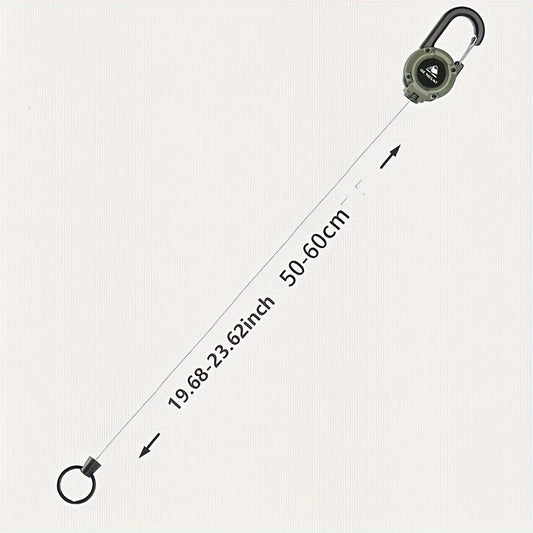 4pcs Retractable Wire Rope Keychain w/ Anti Lost Buckle