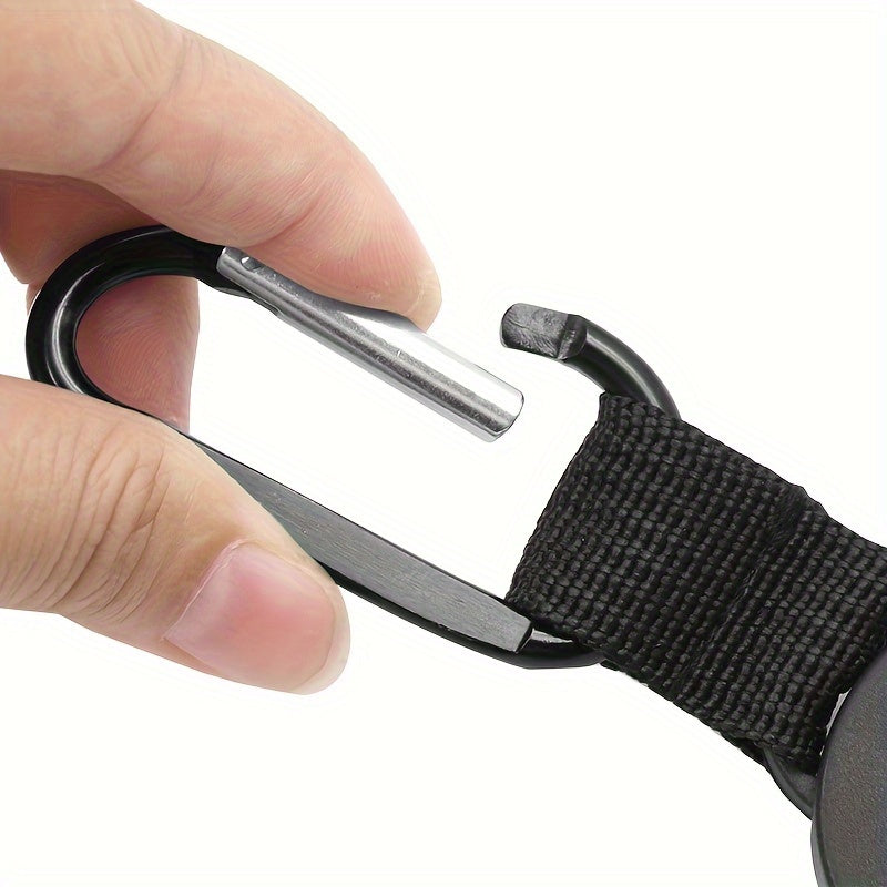 Retractable Anti-theft Keychain with Steel Wire Rope Carabiner