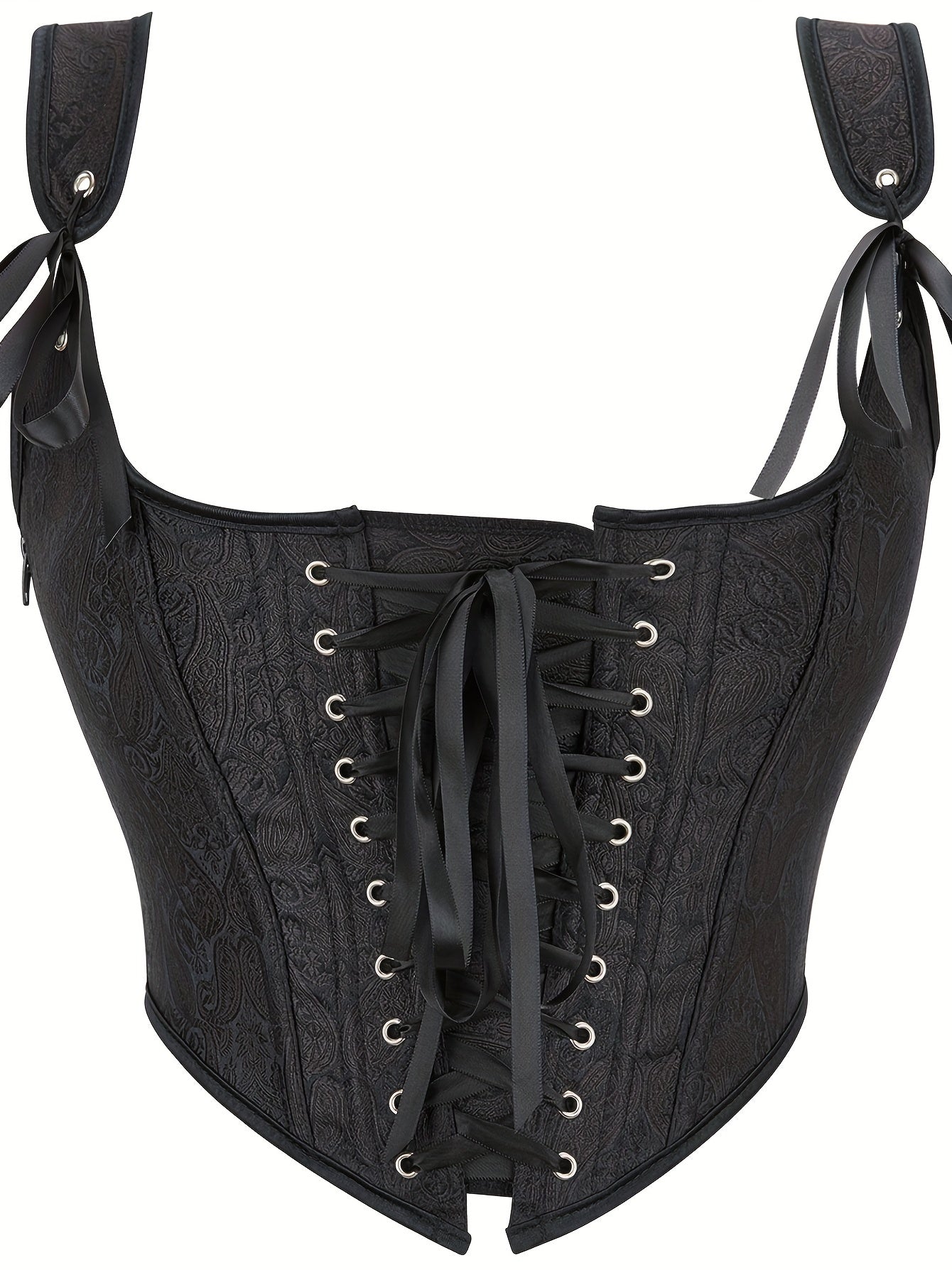 Lace Up Body Shaper Corset Zip Tank Tummy Control