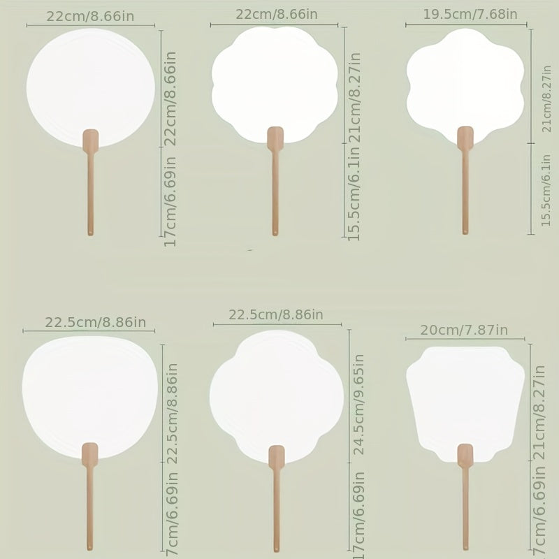 DIY Blank Fan for Painting Children's Watercolor Painting Fan